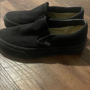 Vans Classic Black Canvas Slip-Ons